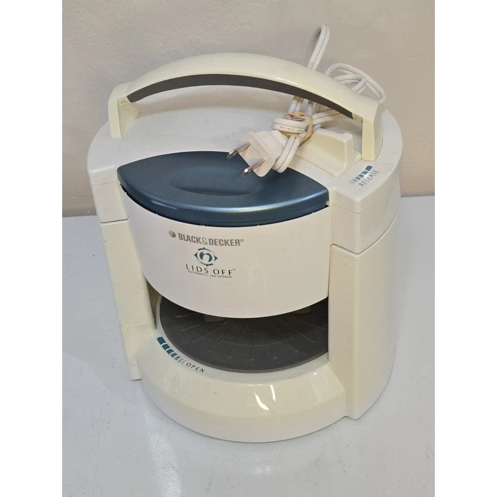 Black & Decker Lids Off JW200 Automatic Electric Jar Opener White Tested Works